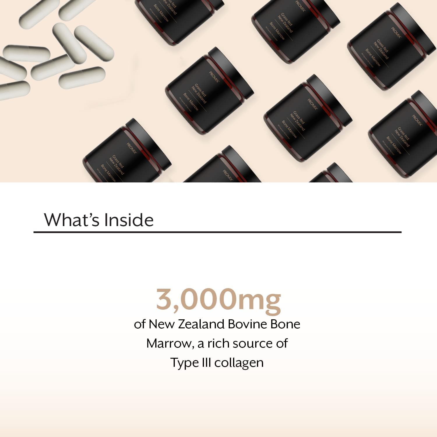 Freeze-dried bone marrow preserves nutrients for higher potency in Promix.
