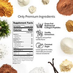 Promix hydrolyzed collagen peptides scoop for easy blending into shakes.