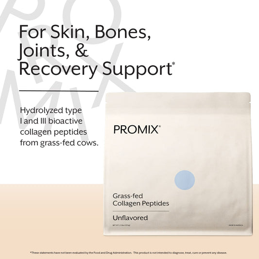 Promix Nutrition collagen peptide scoop highlights 20g protein per serving for energy and workouts
