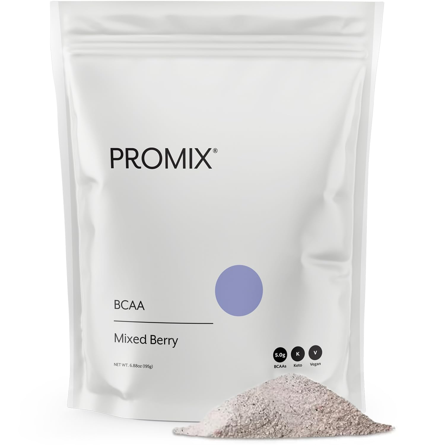 Promix BCAA powder tub with mixed-berry flavor for post-workout recovery