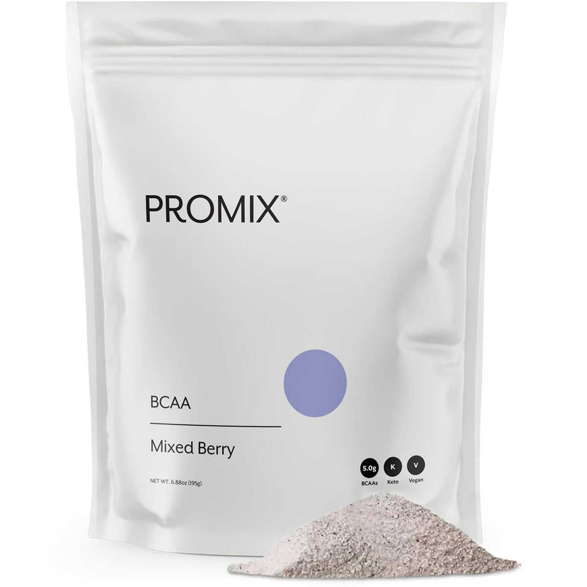 Promix BCAA powder tub with mixed-berry flavor for post-workout recovery