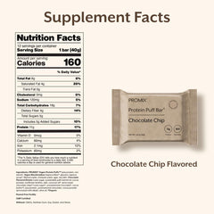 Promix Nutrition Puff Bars show 11g pea protein for a workout-friendly bite