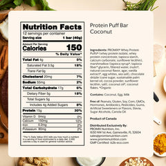 Cross-section view of ProMix Puff Bars Coconut highlighting marshmallow pockets and puffs.