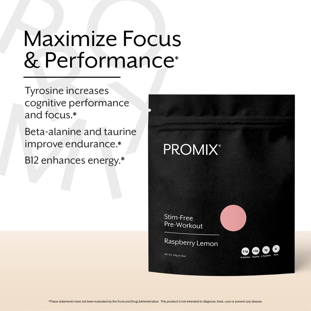 Promix Nutrition Stim-Free scoop ready to mix for quick, focused training