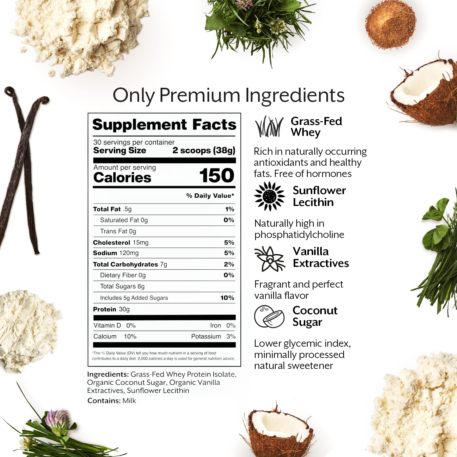 ProMix Nutrition vanilla flavor powder ready to blend into smoothies.