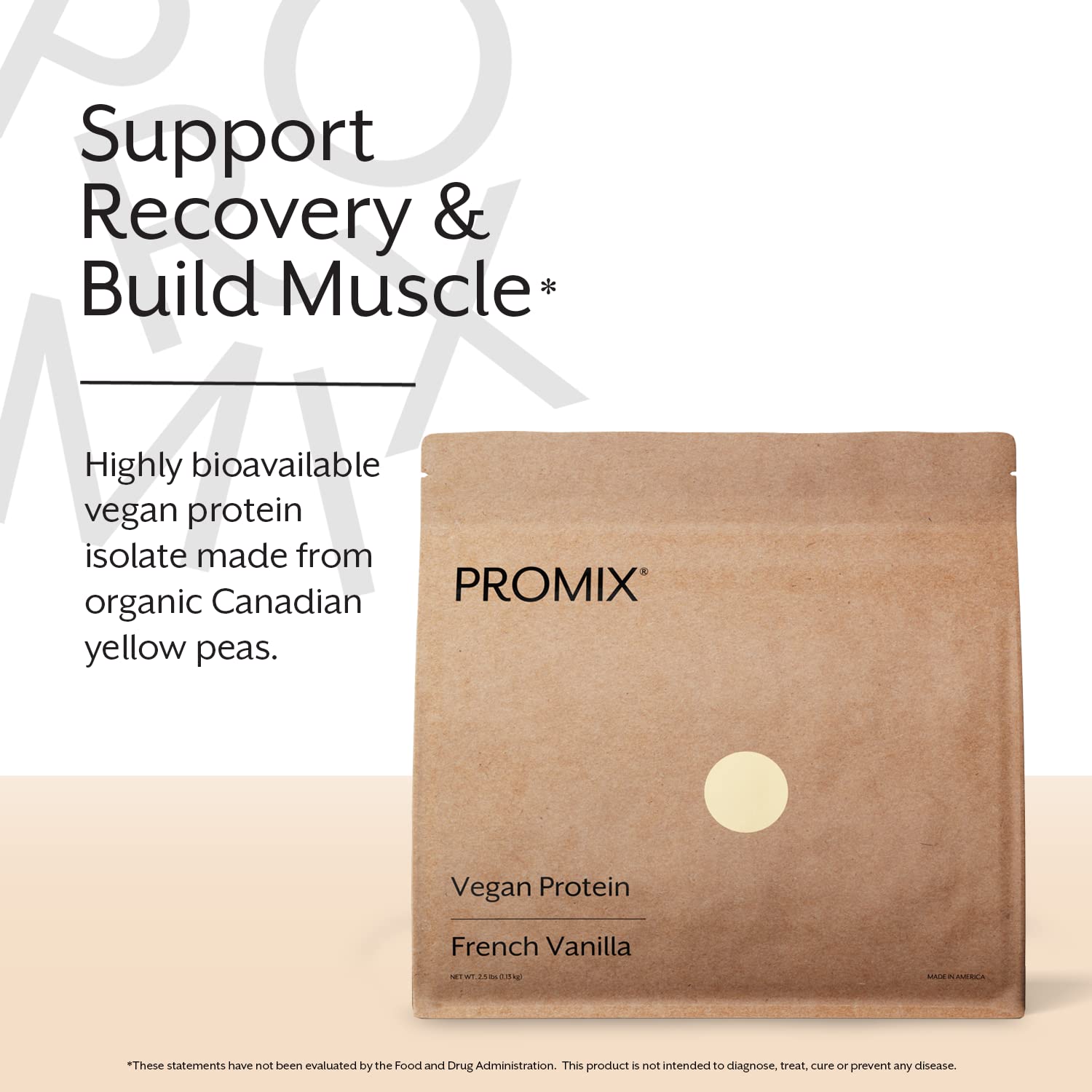 Promix Nutrition vanilla vegan protein scoop for precise post-workout servings.