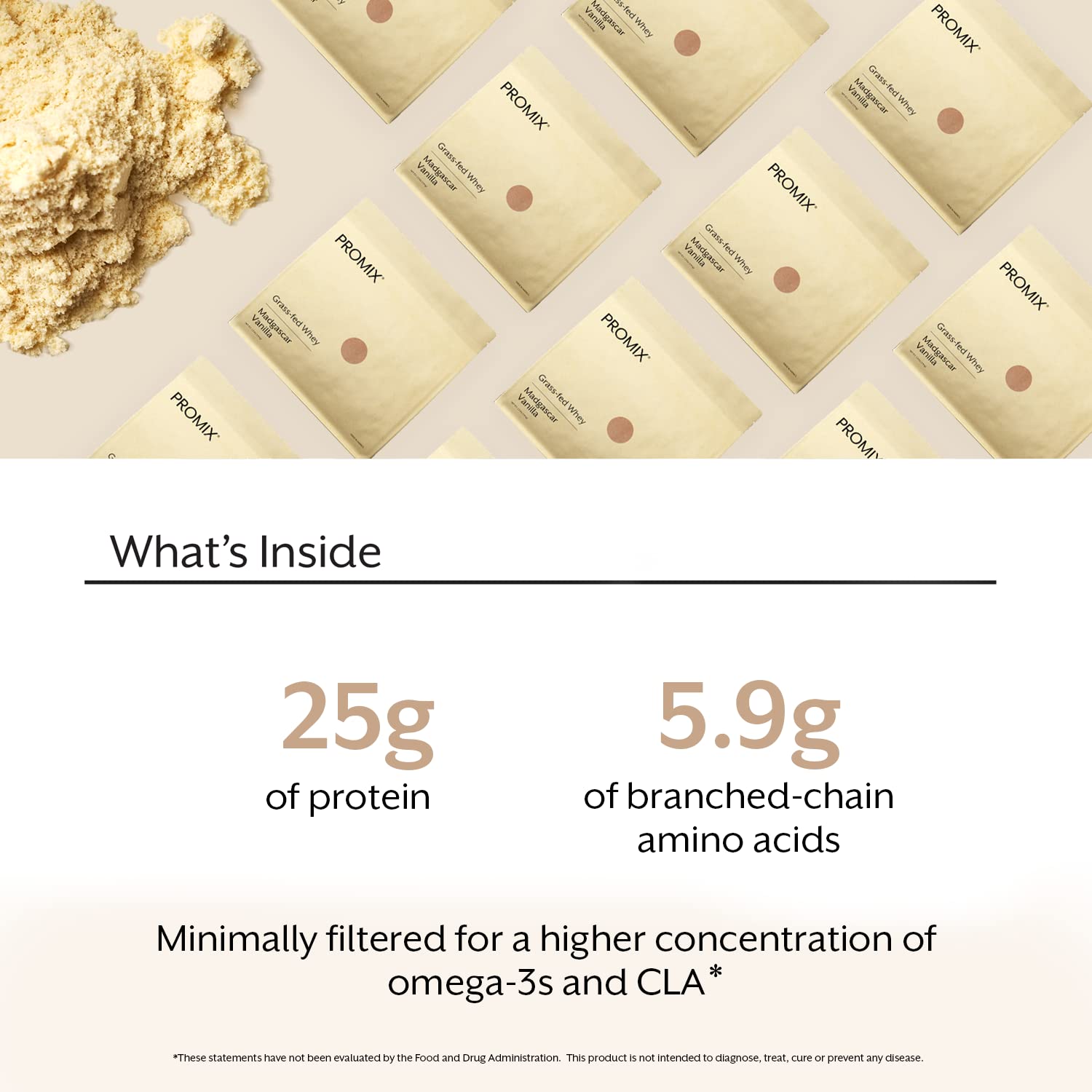 Vanilla smoothie featuring ProMix Nutrition whey protein for easy breakfast.
