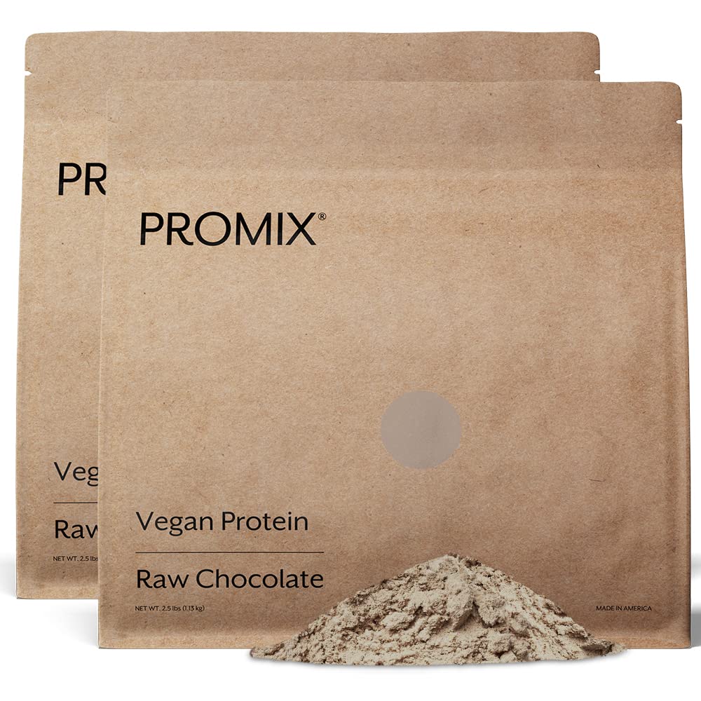 Promix Nutrition vegan protein powder raw chocolate front label for post-workout fueling