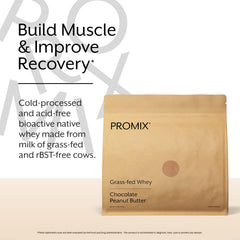Promix whey powder scoop shows convenient serving size for daily protein.