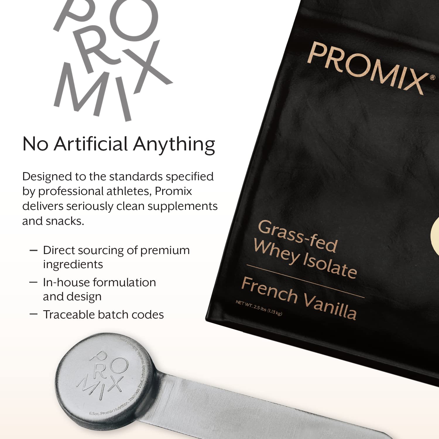 Promix Nutrition packaging highlights gluten-free and keto-friendly features.