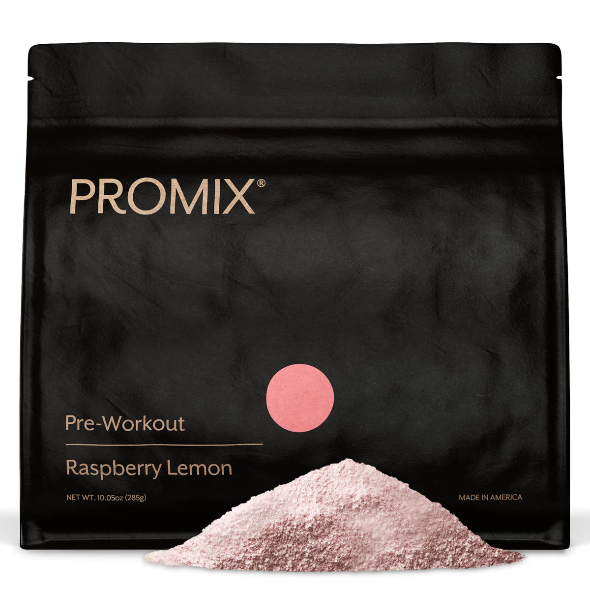 ProMix Nutrition pre-workout Raspberry Lemon powder container for clean energy and focus.