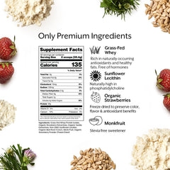 Close-up of Promix grass-fed whey source highlighting high-quality protein.