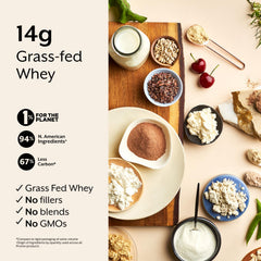 Promix Puff Bar ingredients card with grass-fed whey and real strawberries.