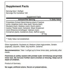 Pronatura Swedish Bitters capsules closeup; convenient daily capsules for digestive support.