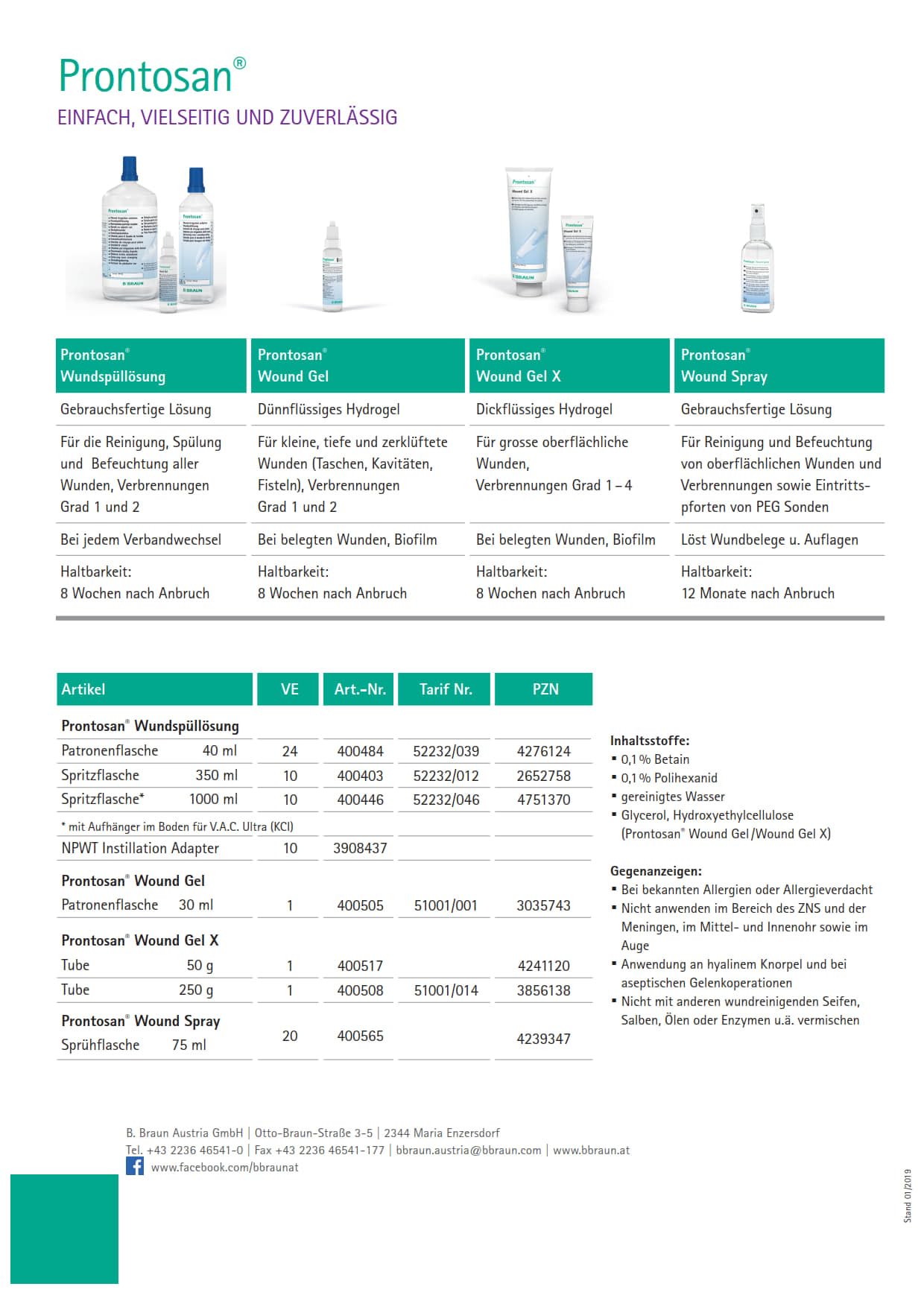 Prontosan wound gel used with gauze compresses in care routine