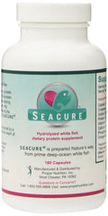 Proper Nutrition Seacure 180 capsules bottle showing omega-3 rich formula.
