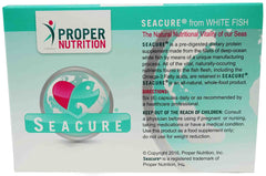 Proper Nutrition Seacure blister pack contents ready-to-swallow capsules for easy supplementation.