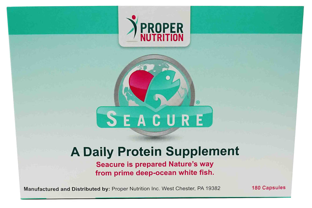 Proper Nutrition Seacure blister pack front view for convenient daily protein support.