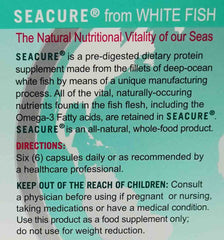 Proper Nutrition Seacure capsules close-up showing omega-3 rich protein source.