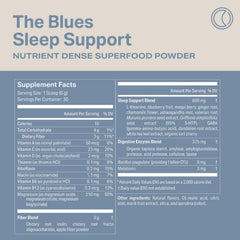 Proper The Blues Sleep Aid digestive support icons on packaging.