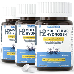 Proriginal hydrogen water tablets bottle with lemon flavor for daily hydration.