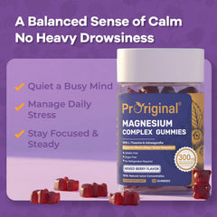 Proriginal Magnesium Gummies on shelf scene conveys convenient daily wellness