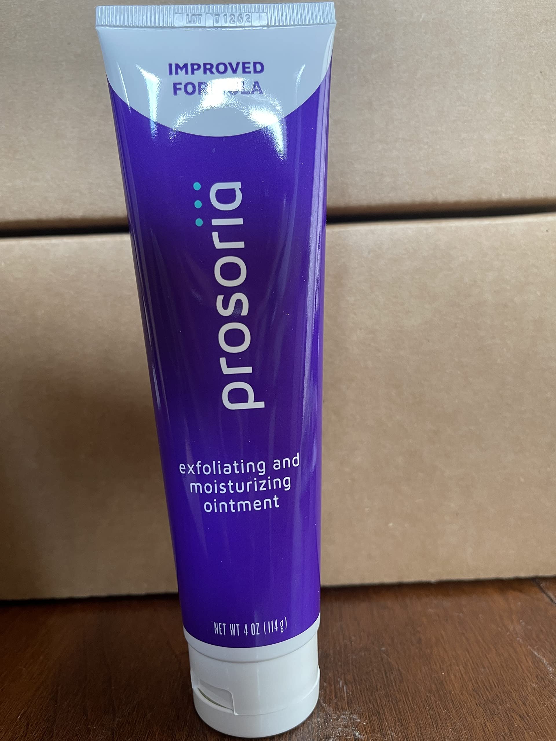 Prosoria daily treatment system packaging shows convenient once-daily application.