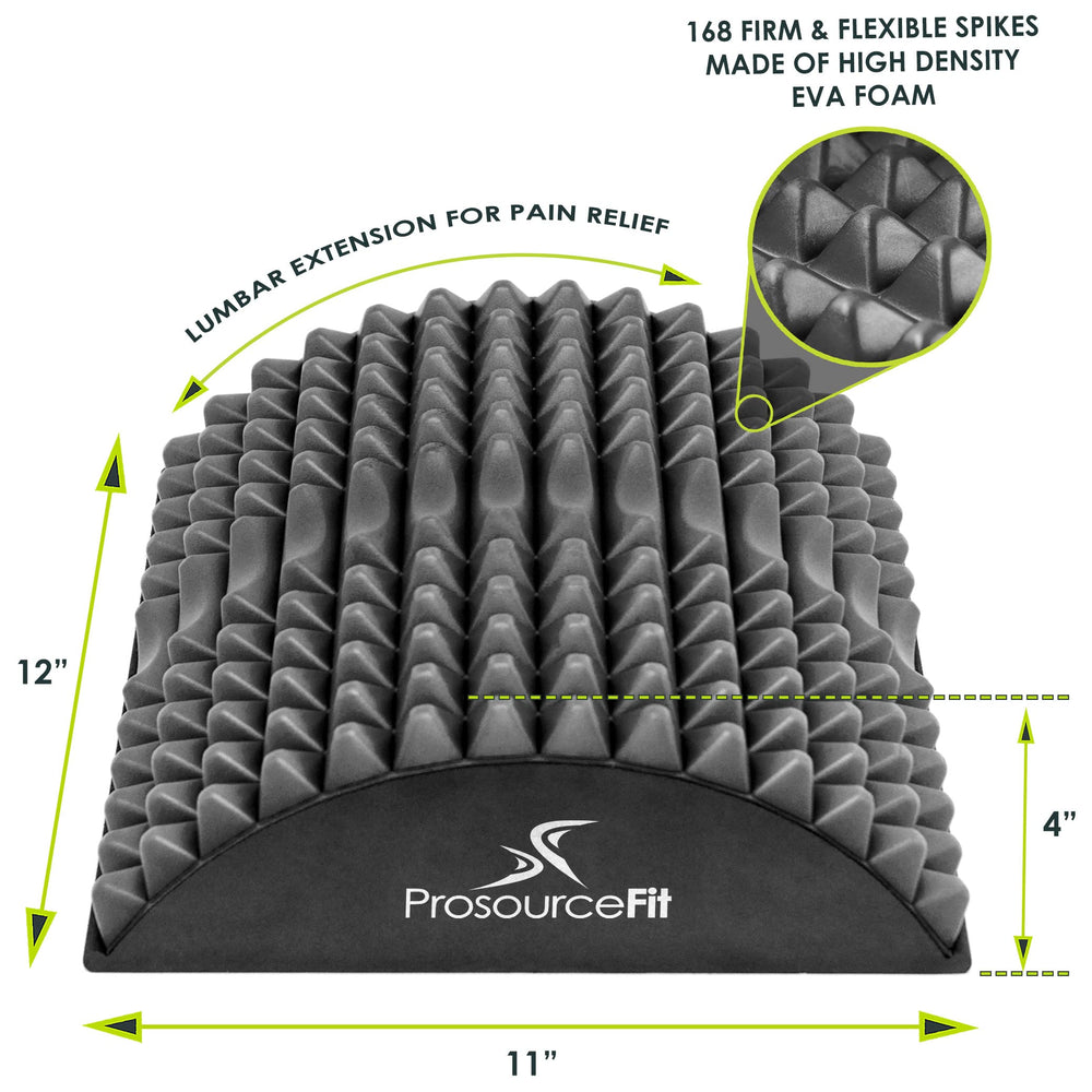 ProsourceFit arched back-stretcher side view showing ergonomic design