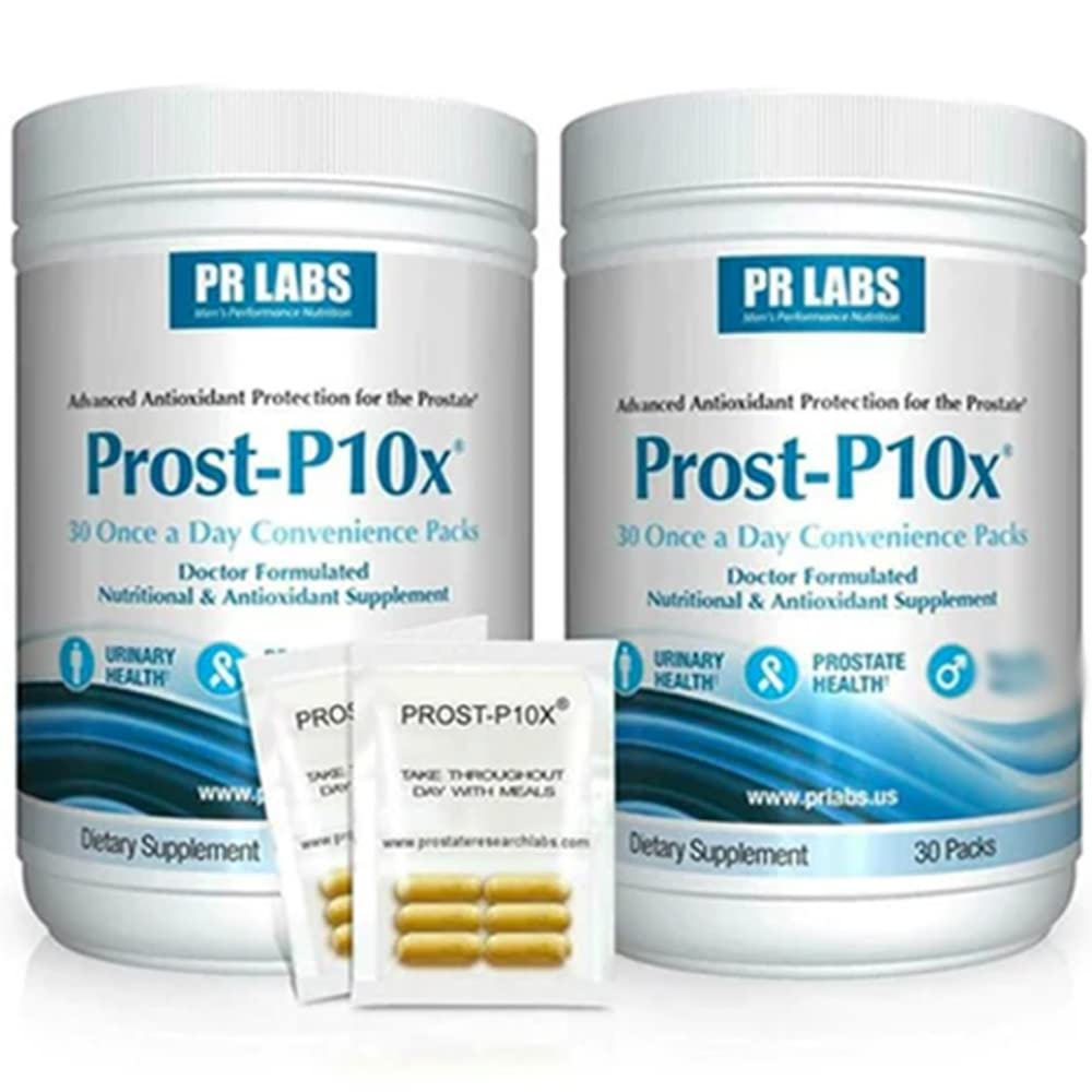 Prost-P10x bottle closeup highlighting natural ingredients for prostate support