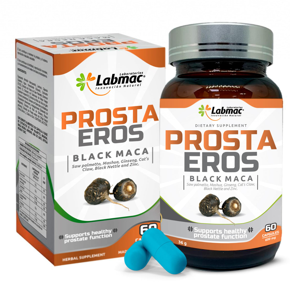 Prosta Eros bottle front for daily wellness support
