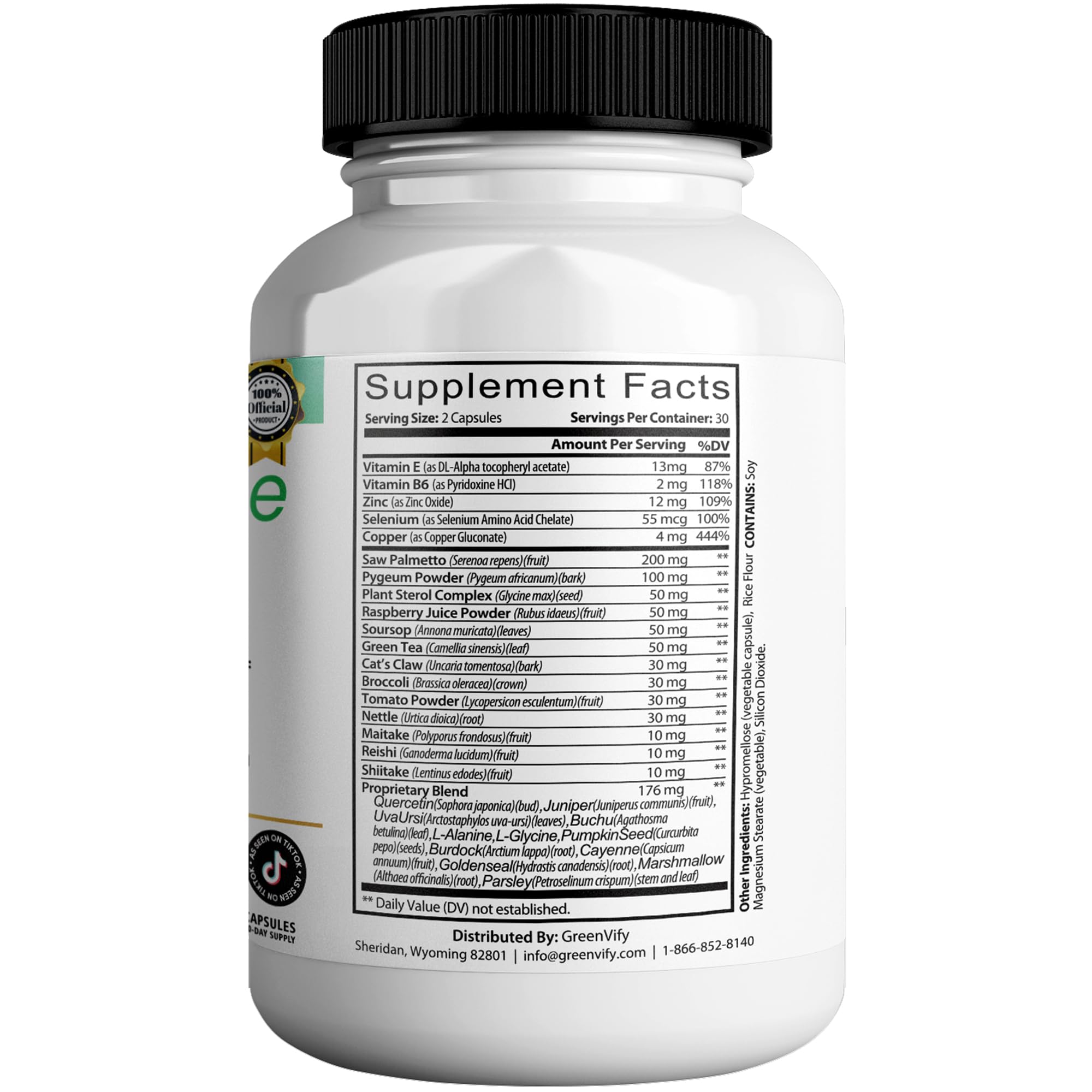 Prostafense Max herbal blend close-up highlighting botanicals for prostate health