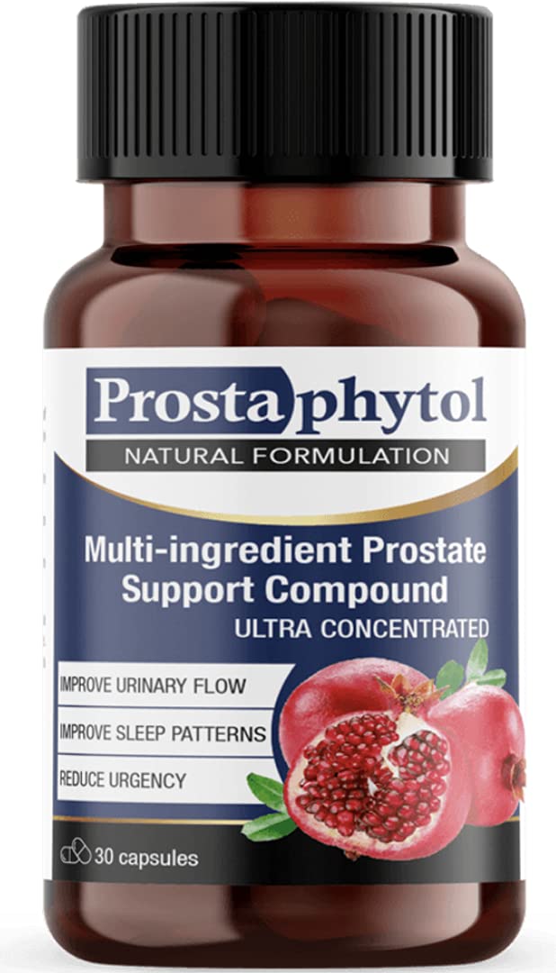 Prostaphytol 30 Vcaps bottle showing daily supplement packaging for nighttime support.