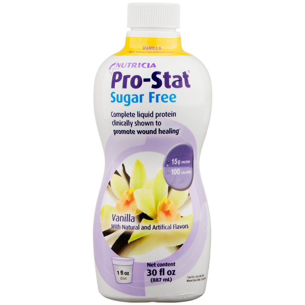 Prostat sugar-free liquid vanilla bottle for on-the-go high-protein nutrition