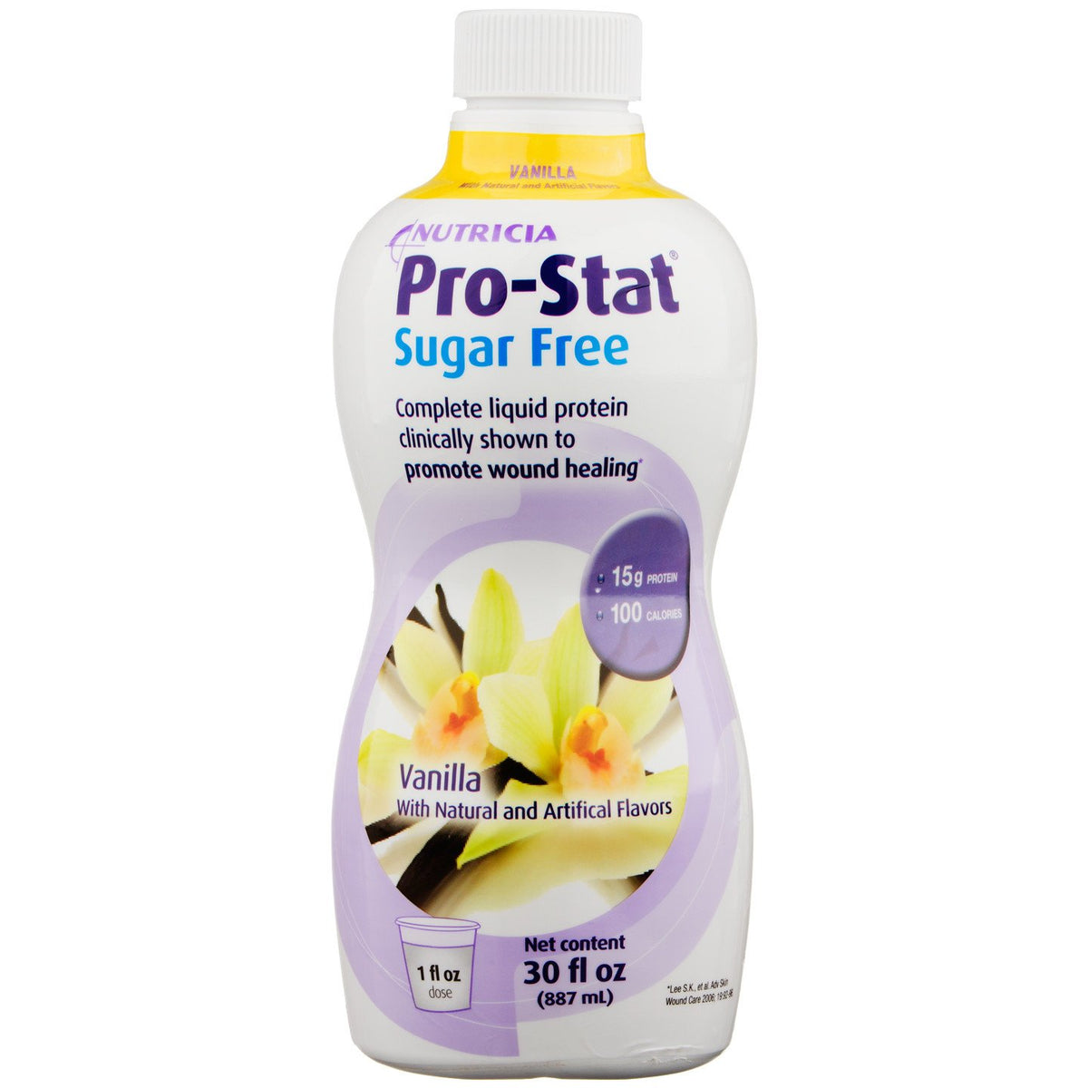 Prostat sugar-free liquid vanilla bottle for on-the-go high-protein nutrition