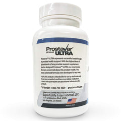 Prostavar Ultra packaging display on shelf for informed prostate health choices.