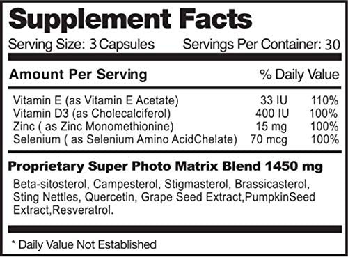 Prostavar Ultra ingredient matrix highlighting the Super Phyto Matrix