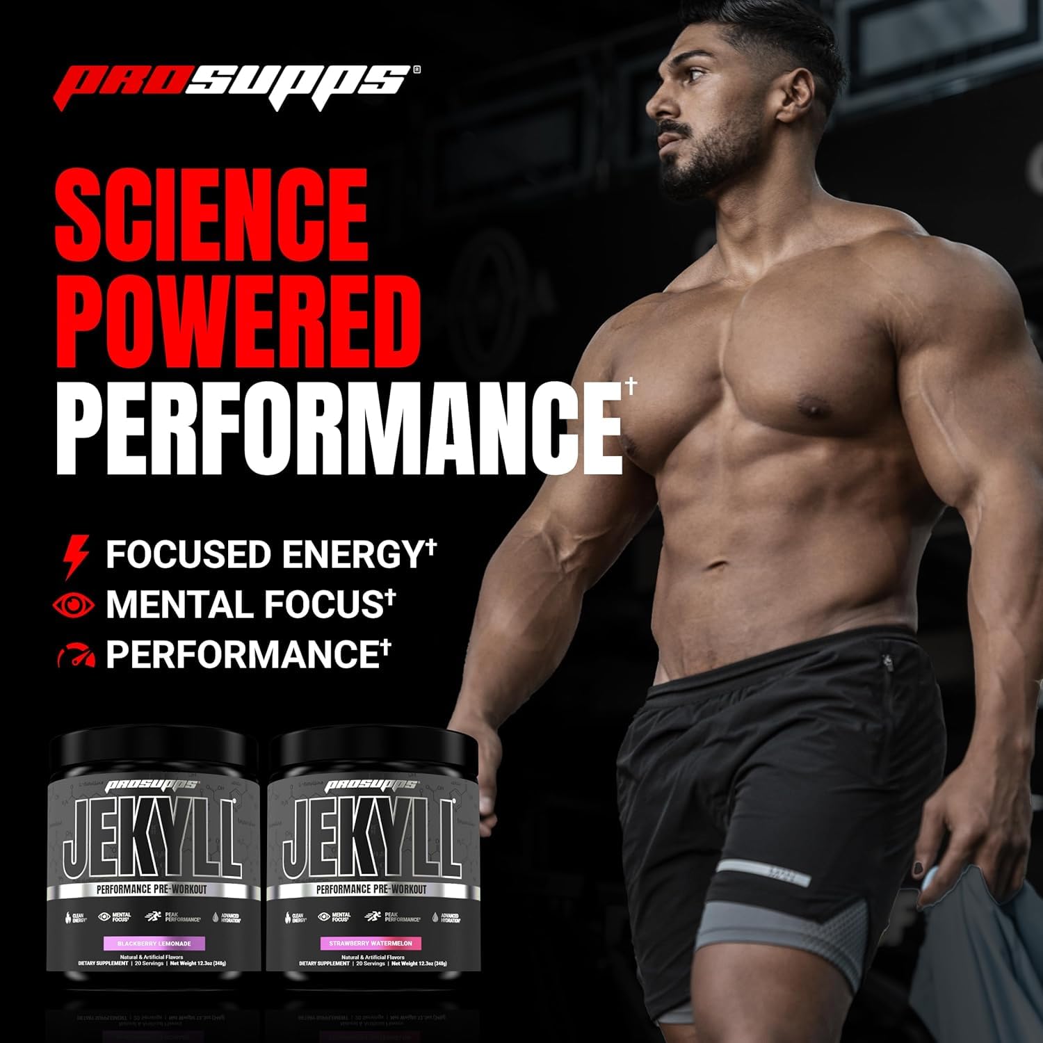 Dr. Jekyll scoop-dispense close-up showing precise dosing for steady energy.