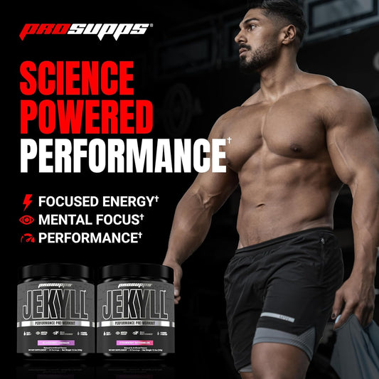 Dr. Jekyll scoop-dispense close-up showing precise dosing for steady energy.