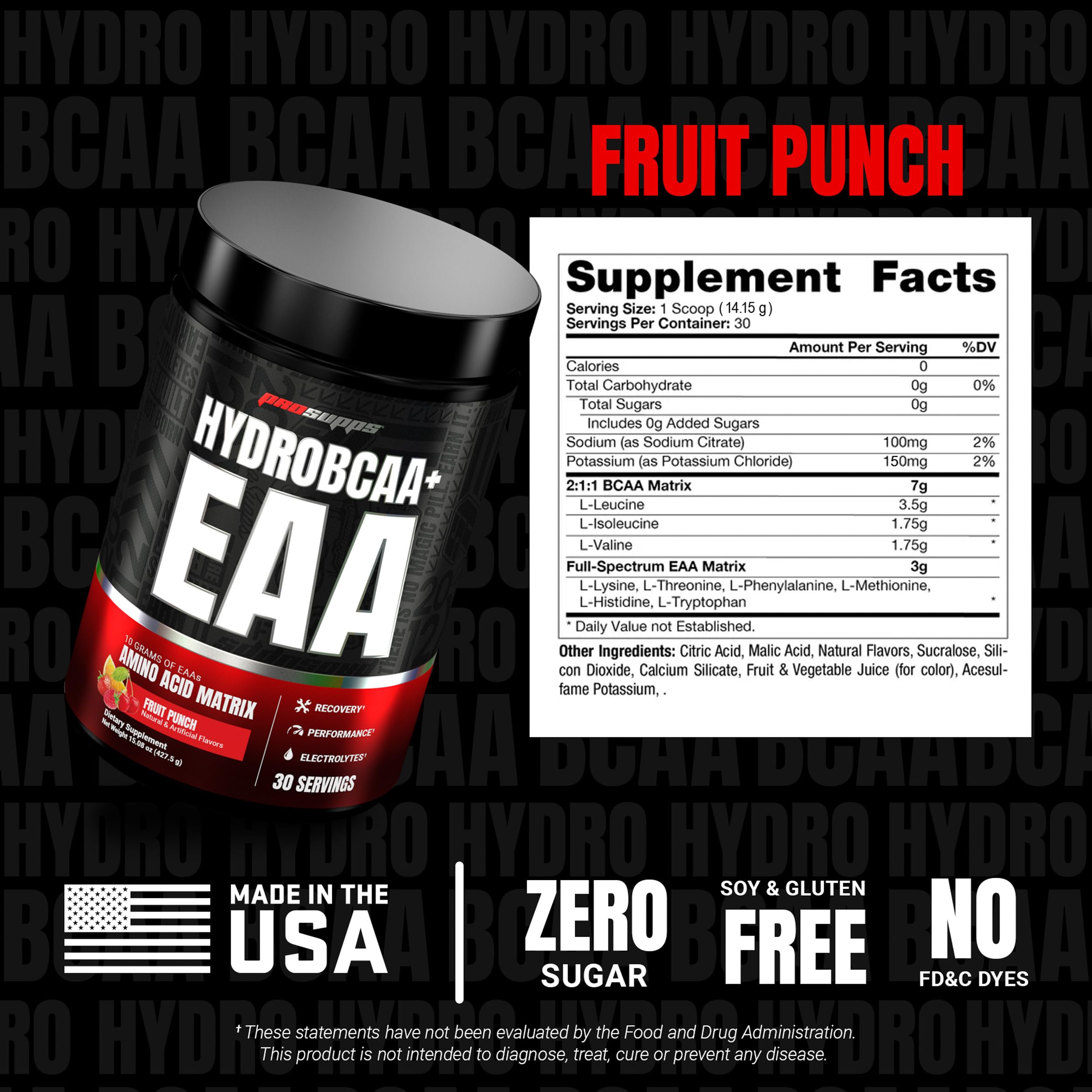Vegan PROSUPPS HydroBCAA BCAA and EAA blend for workouts