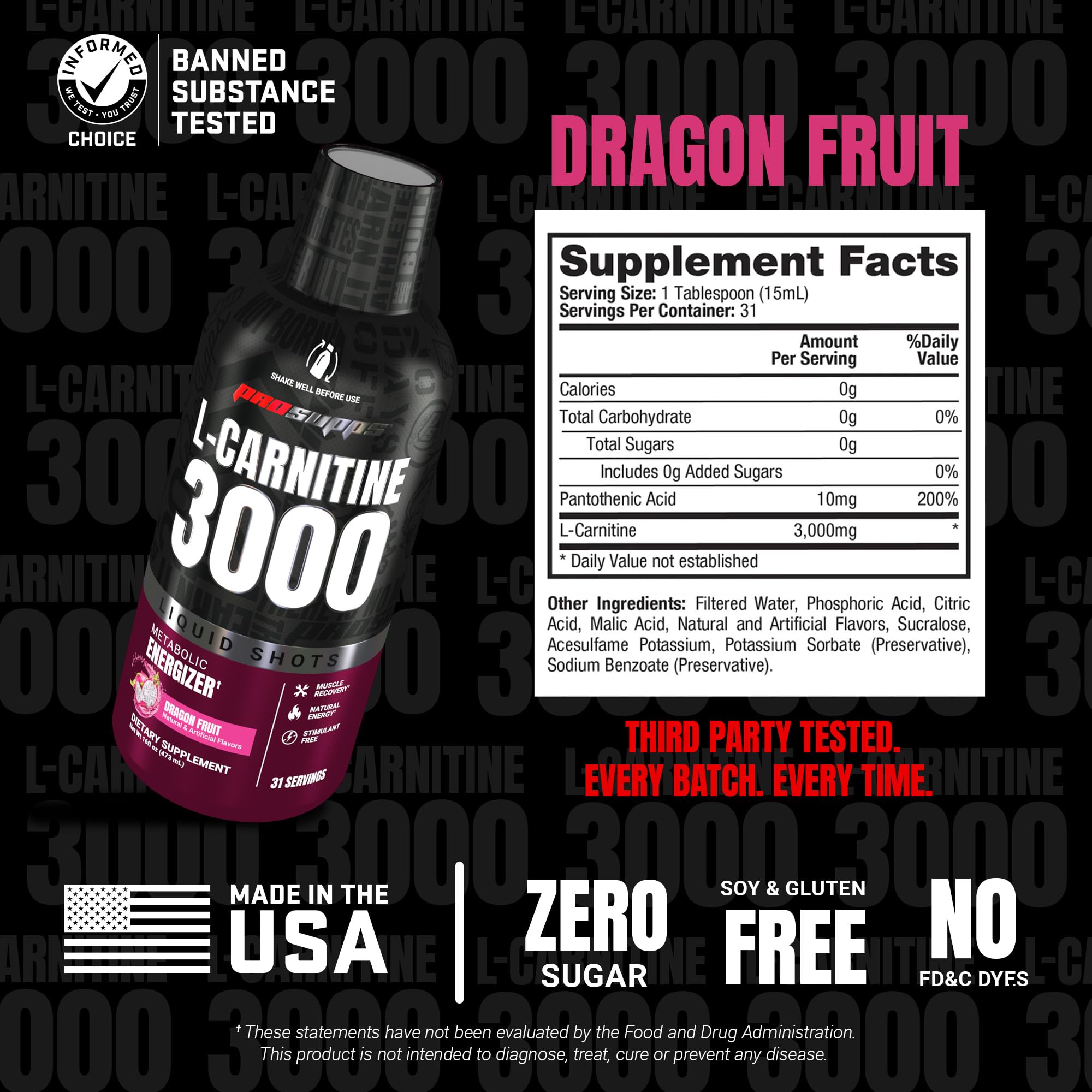 Pouring PROSUPPS L-Carnitine Liquid 3000 into a glass