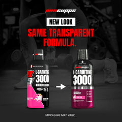 Refrigerated PROSUPPS L-Carnitine Liquid 3000 bottle on shelf