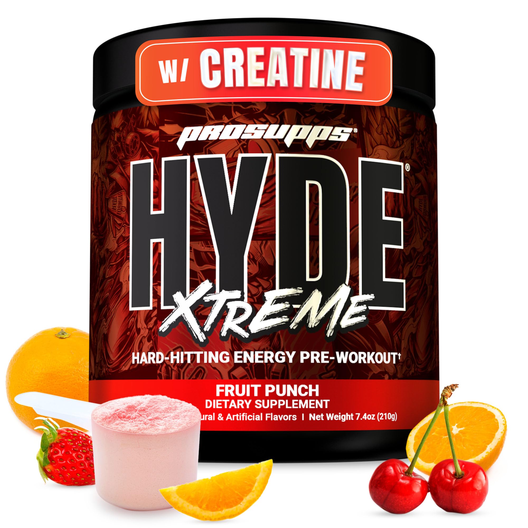 PROSUPPS Mr. HYDE Xtreme bottle with Fruit Punch flavor for intense gym energy