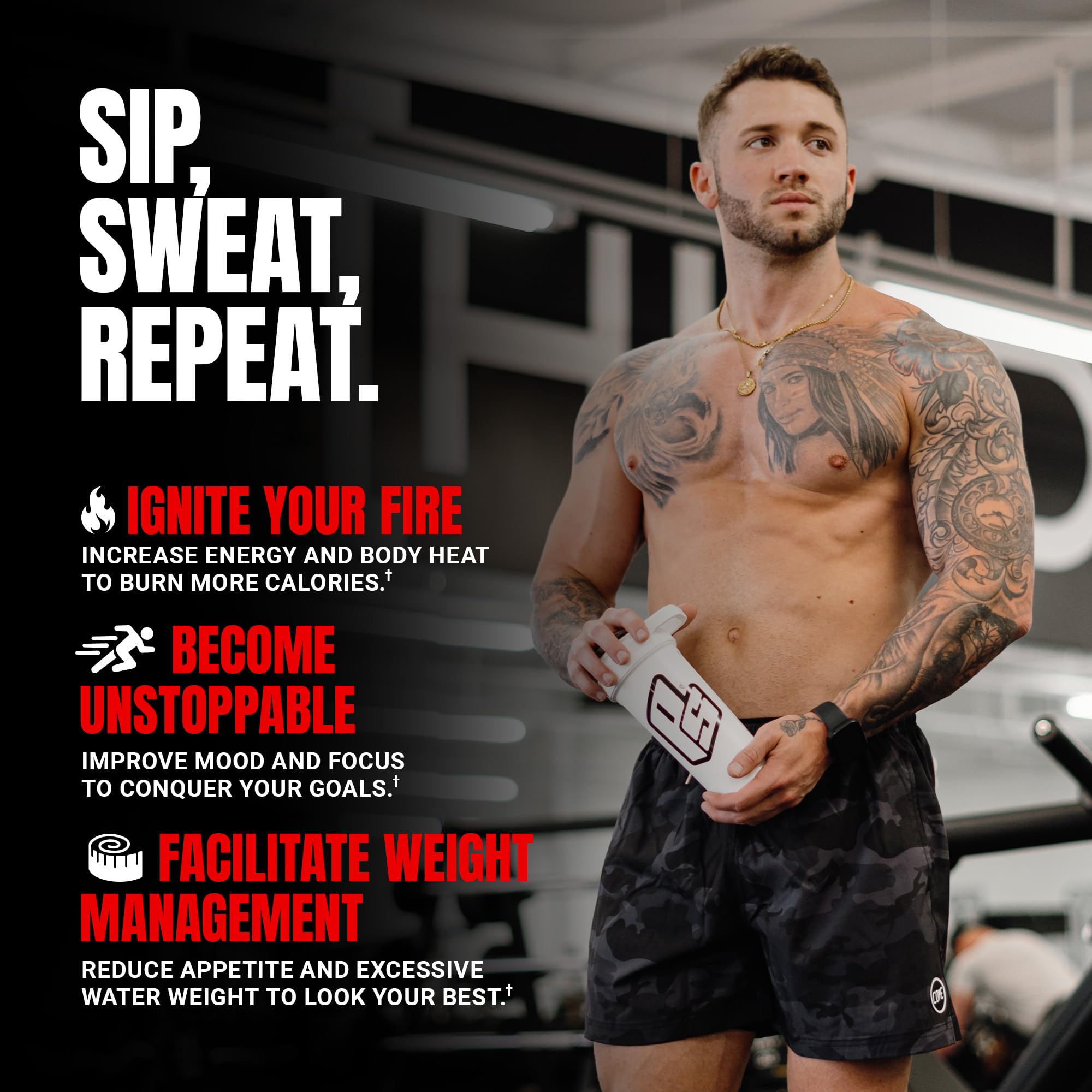 PROSUPPS Spicy Rita label highlights caffeine for clean energy.