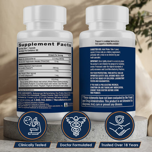 Prosvent capsules close-up showing texture for easy daily intake.