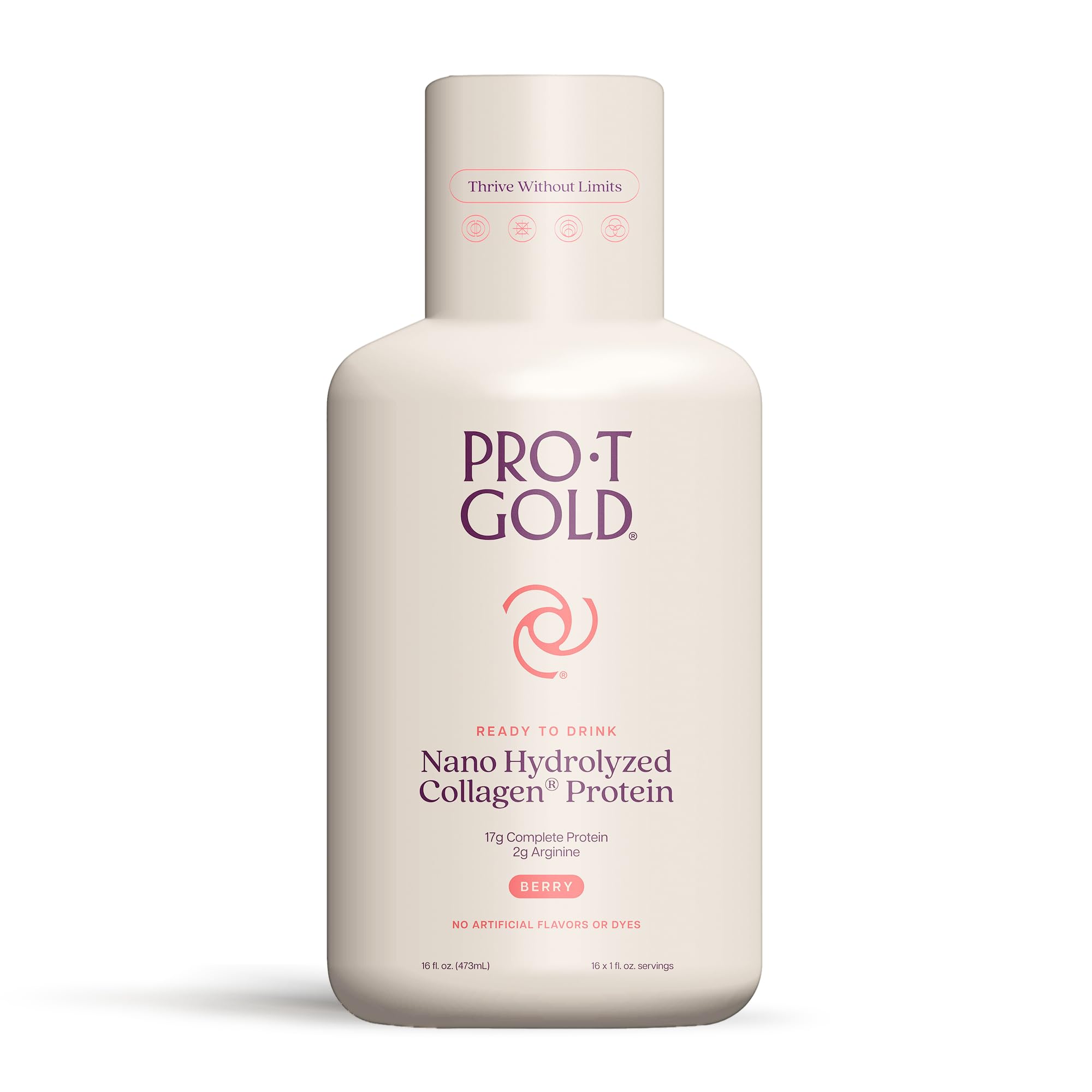 ProT Gold Berry Sugar Free Liquid Protein Shot bottle highlights complete protein nutrition for daily wellness.