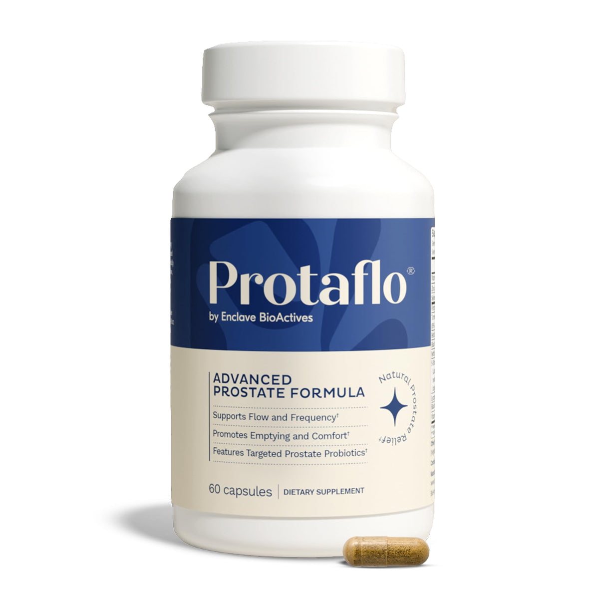 Protaflo Prostate Supplements bottle showing packaging for urinary support