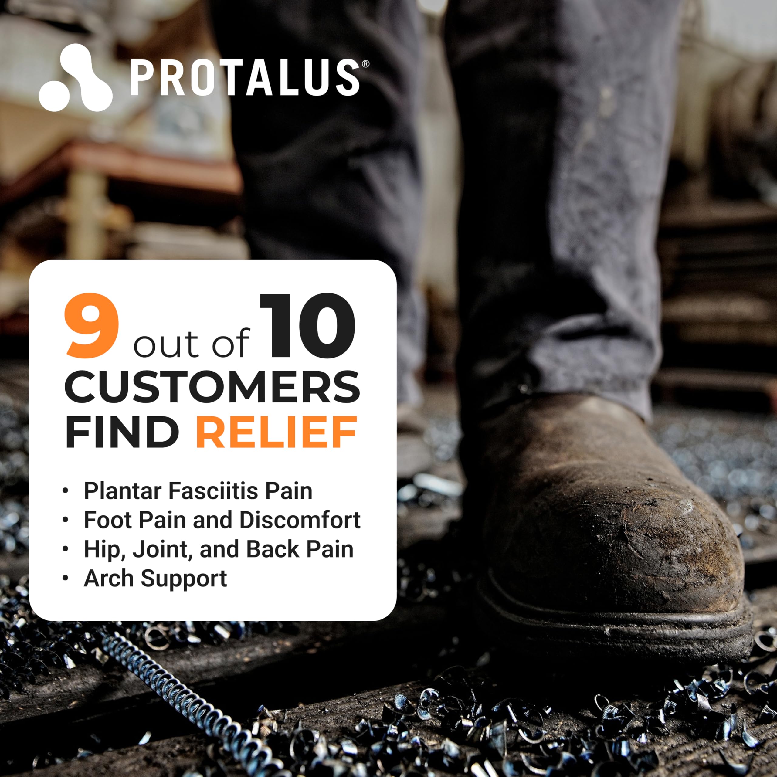 Protalus M-100 Elite patented alignment image shows deepest heel cup design