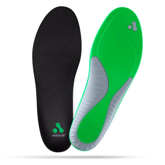 Protalus T-100 Elite insoles demonstrate alignment technology for improved foot balance and daily comfort