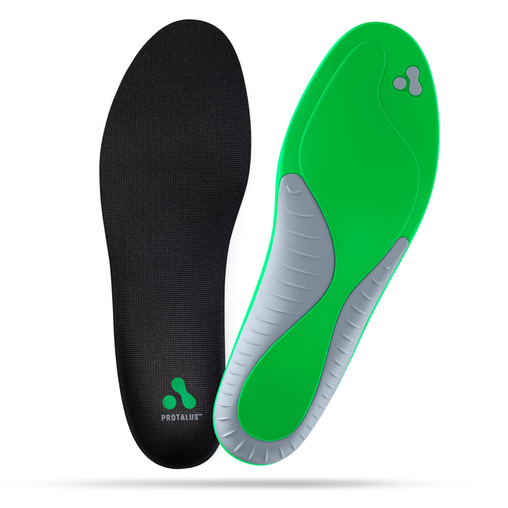 Protalus T-100 Elite insole front view showing aligned foot and daily support.