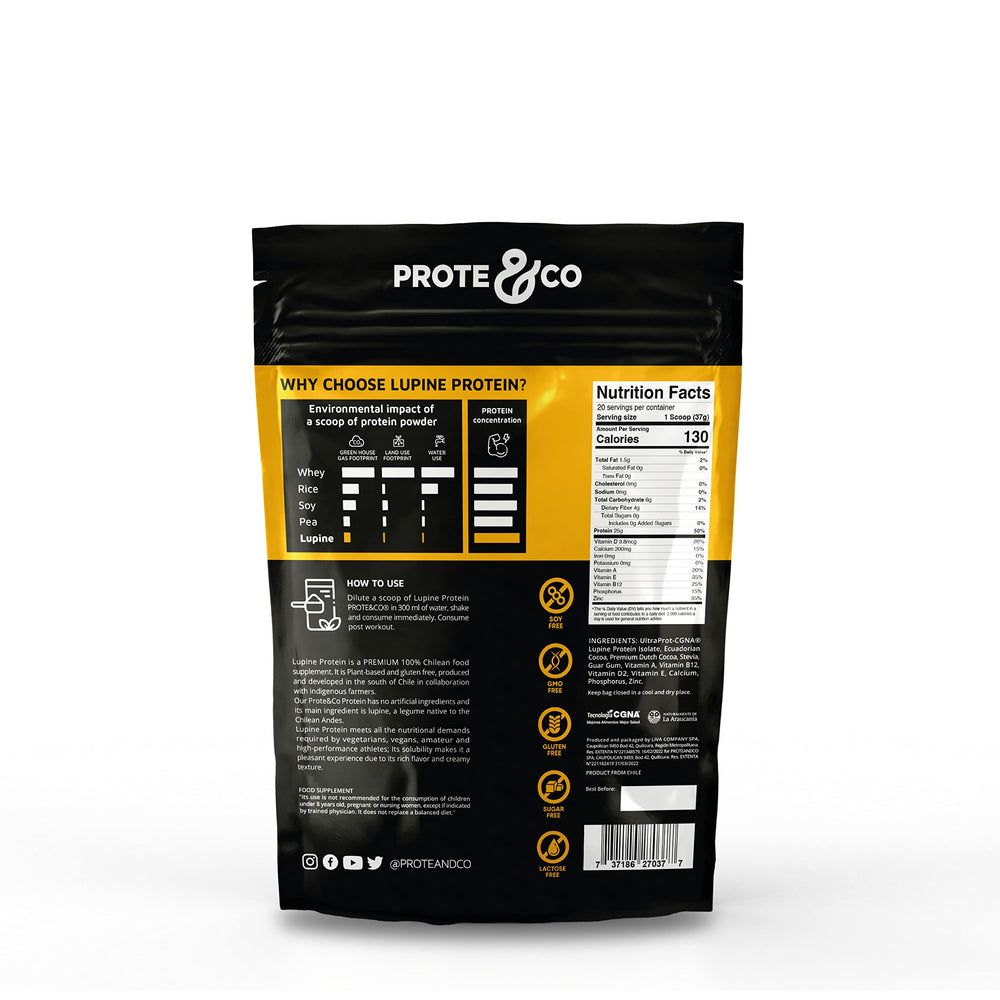 Prote&Co Lupin Protein shaker blending powder into a smooth beverage.